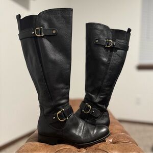 Naturalizer “Jersey” Black Leather Riding Boots – Women’s 5.5M